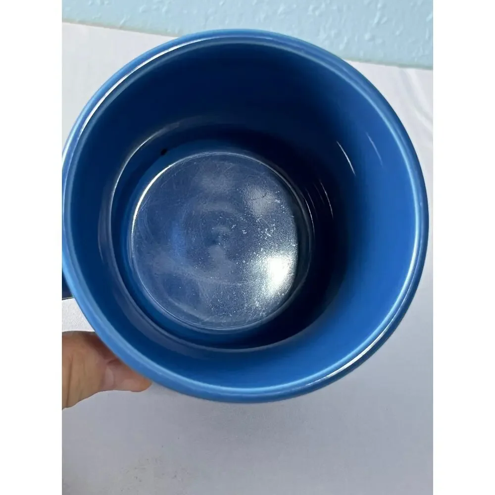 Fiesta Ware Square Coffee Mug Peacock Blue Homer Laughlin